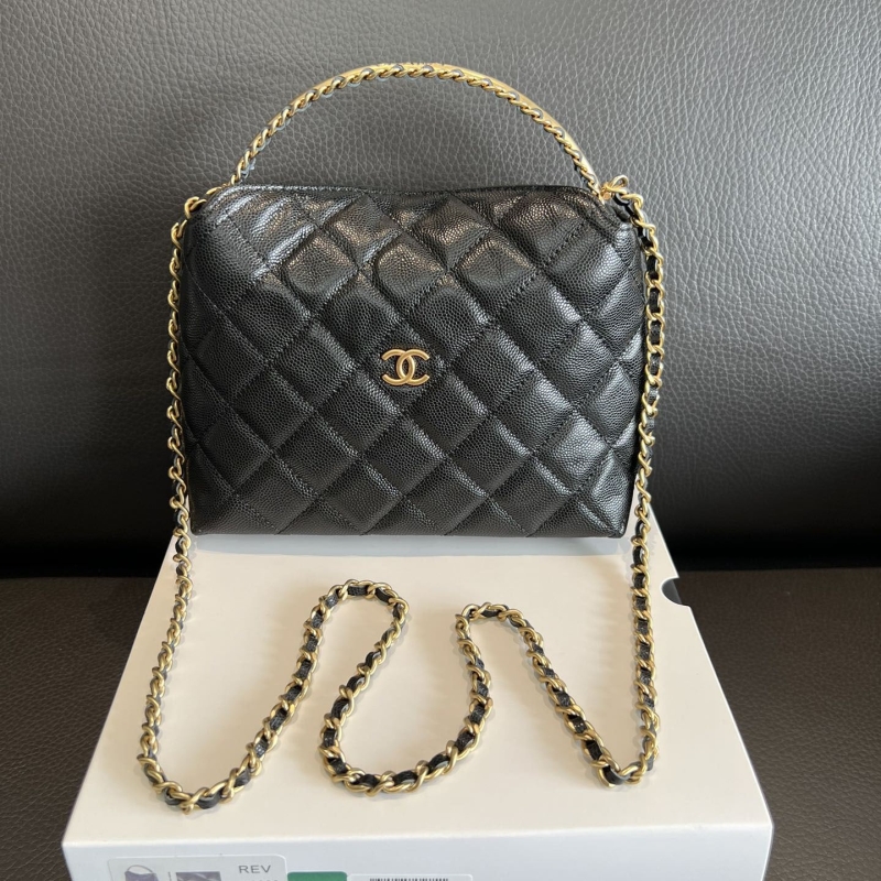 Ch*el top handle bags
